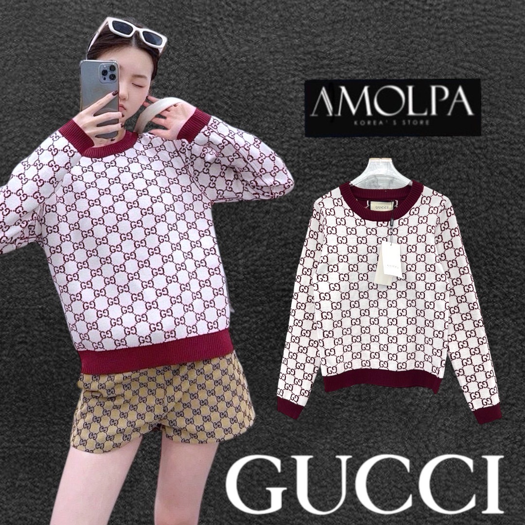 SWEATER GUCCI KNIT งานสวยสุดปังชนช๊อป สวยจี๊ด เนื้อผ้าดีม๊าก ผ้าใส่สบายมาก ห้ามพลาด ใส่สบายสุดๆ ใส่สบาย : สินค้าคุณภาพ (พร้อมส่ง)