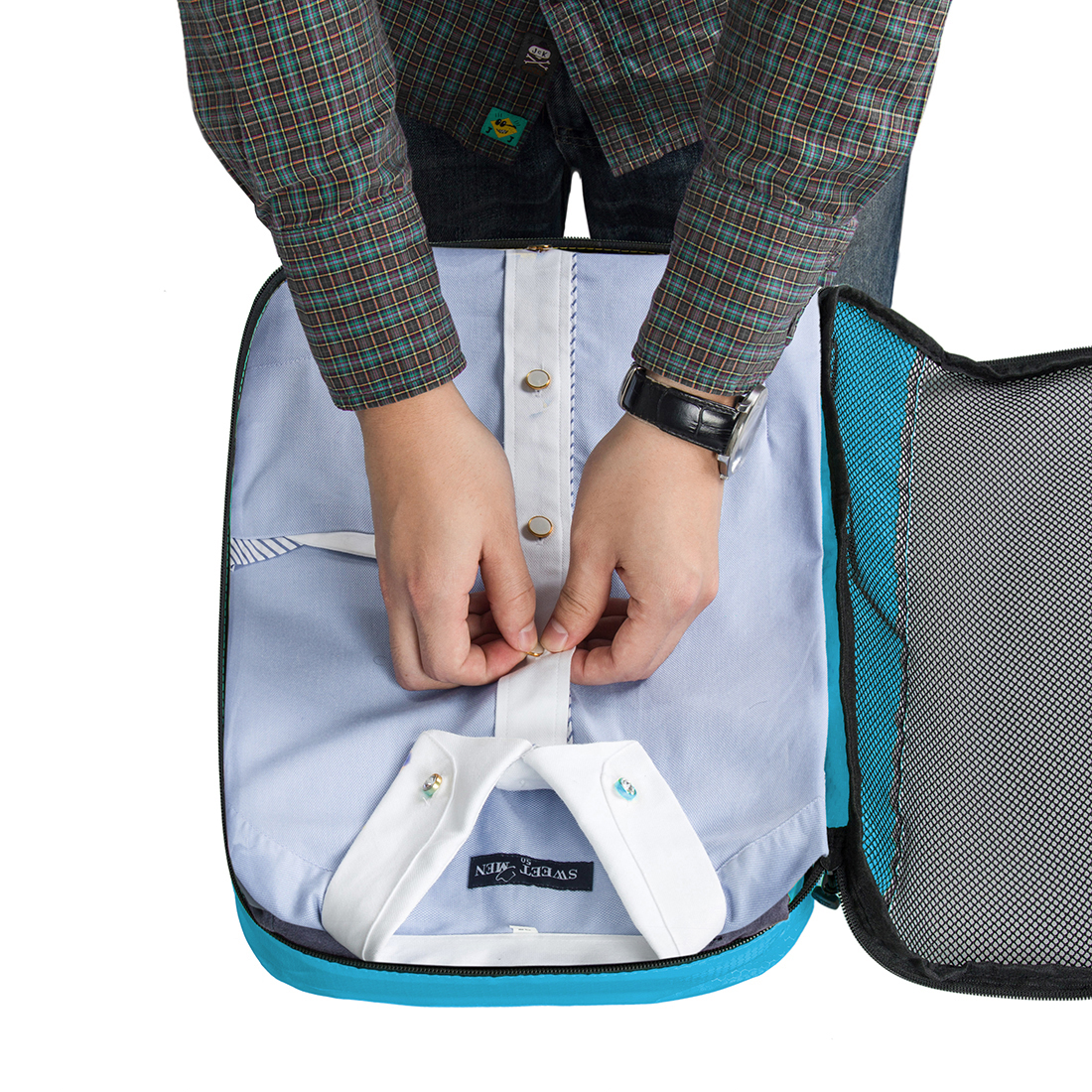 Bagsmart กระเป๋าจัดระเบียบเดินทาง 3 ใบต่อชุด ใส่เสื้อ, กางเกง, กระโปรง, ผ้าขนหนู (Bagsmart Packing Cubes 3-Pcs Travel Organizer)