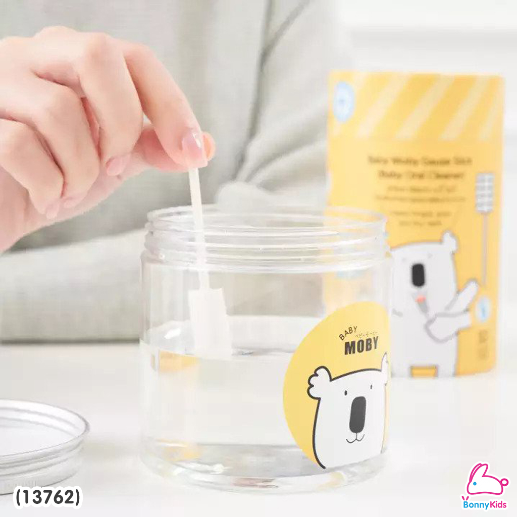 (13762) Baby Moby (โมบี้) ผ้าก๊อซสเตอไรด์ ชนิดแท่ง (1 กระปุก / บรรจุ 32 ซอง)