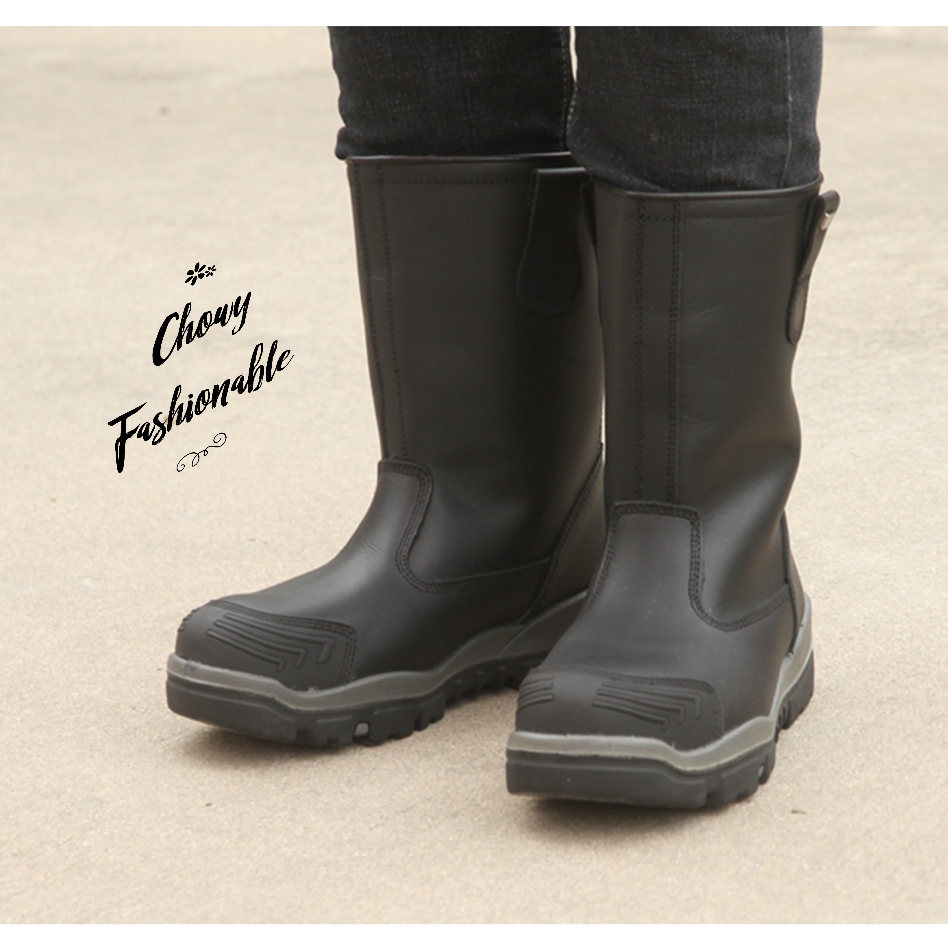 รองเท้าเซฟตี้ไซส์ใหญ่ 49 เซฟตี้บูทยาว รองเท้านิรภัย Safety Boot KR1176BL