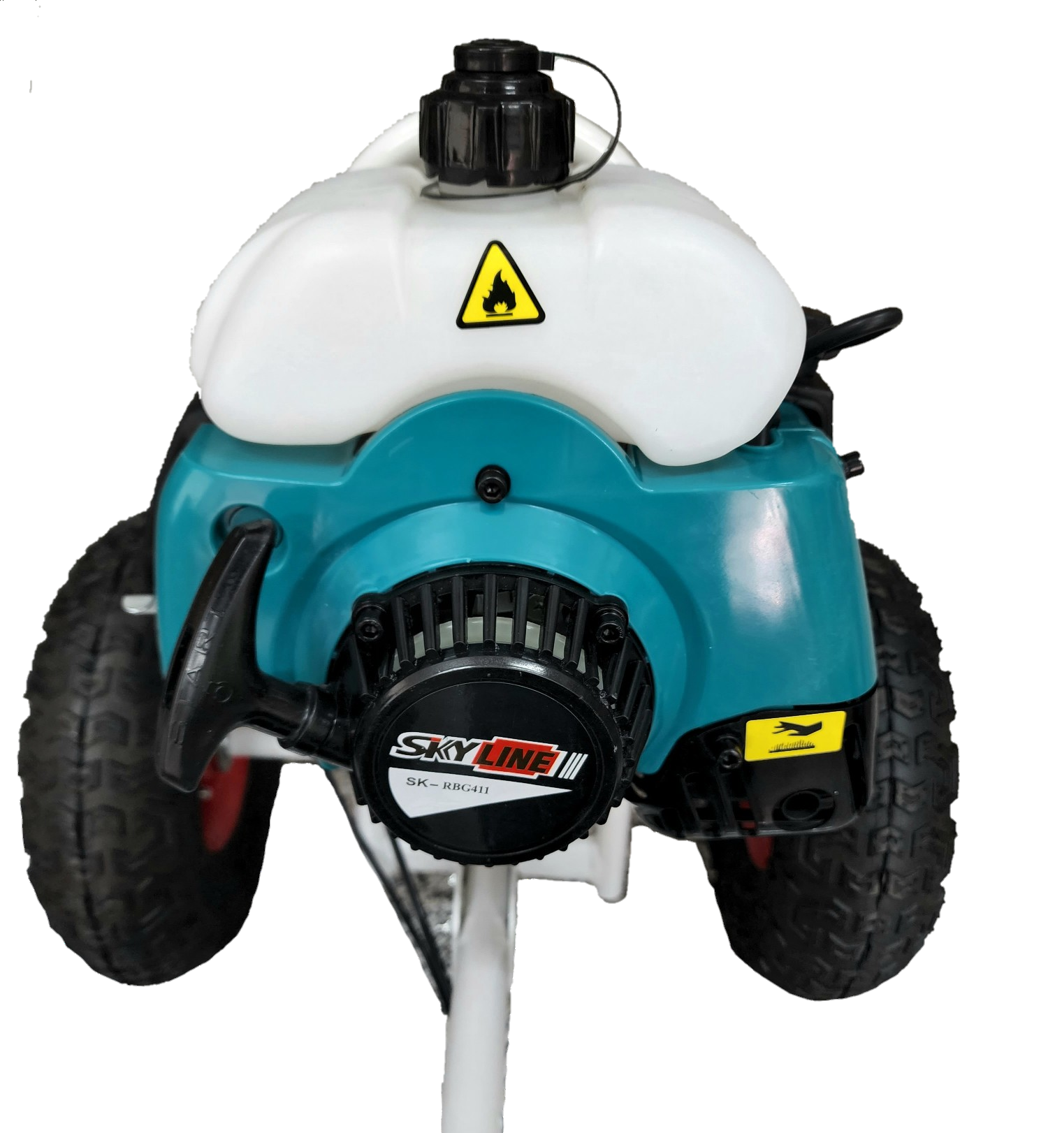 รถตัดหญ้า3ล้อ SKYLINE RBG411 พร้อมใบมีดวงเดือน 10 นิ้ว40ฟัน