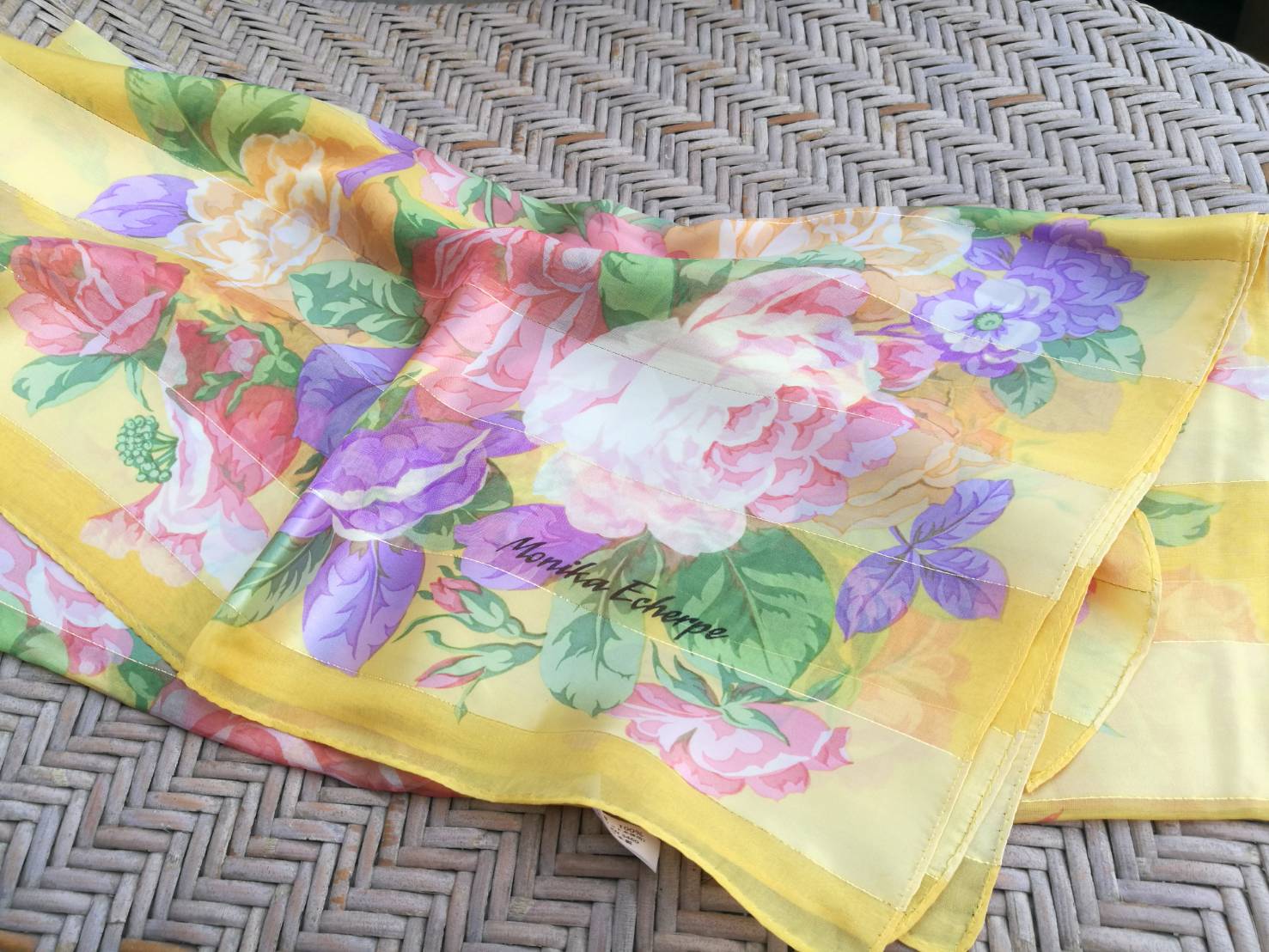 ผ้าคลุมไหล่ ผ้าผูกคอ Monika Echerpe 100% Silk