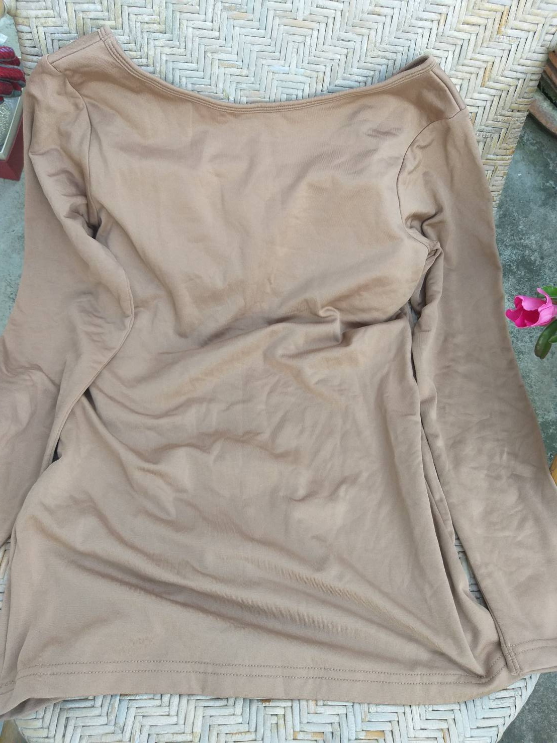 เสื้อลองจอนบุขน เสริมอกในตัว ไซด์ M-L (ของใหม่)