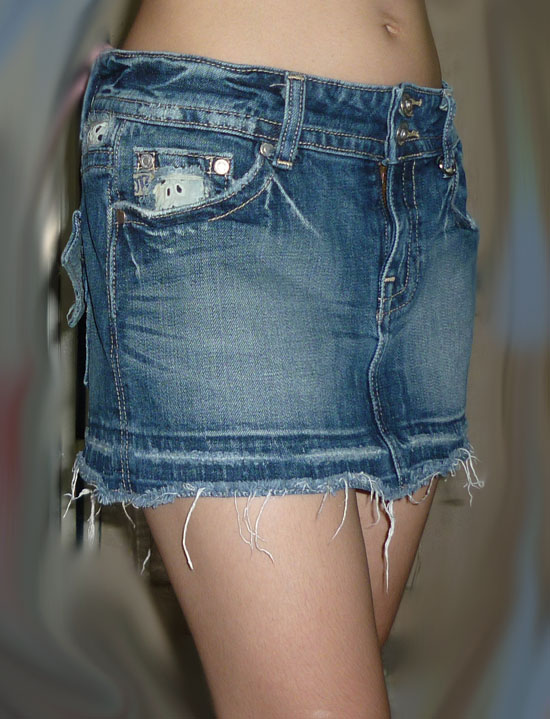 #1กระโปรงยีนส์แบรนด์ห้าง ยีนส์แท้ แต่งสวยมาก 31-35-10.5