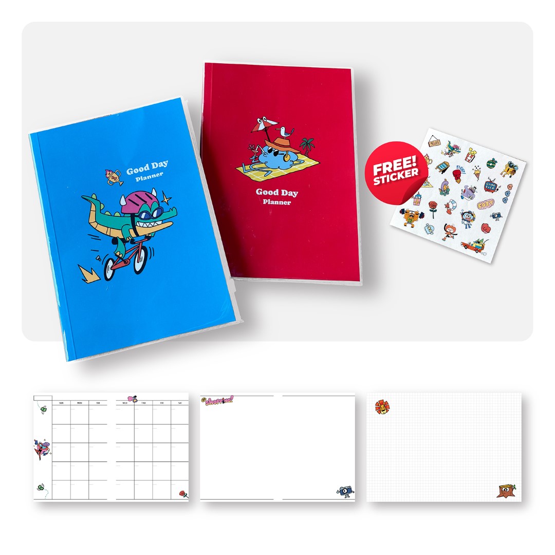 ดั๊บเบิ้ล เอ สมุดบันทึกปกพลาสติก ลายจอยแก๊ง