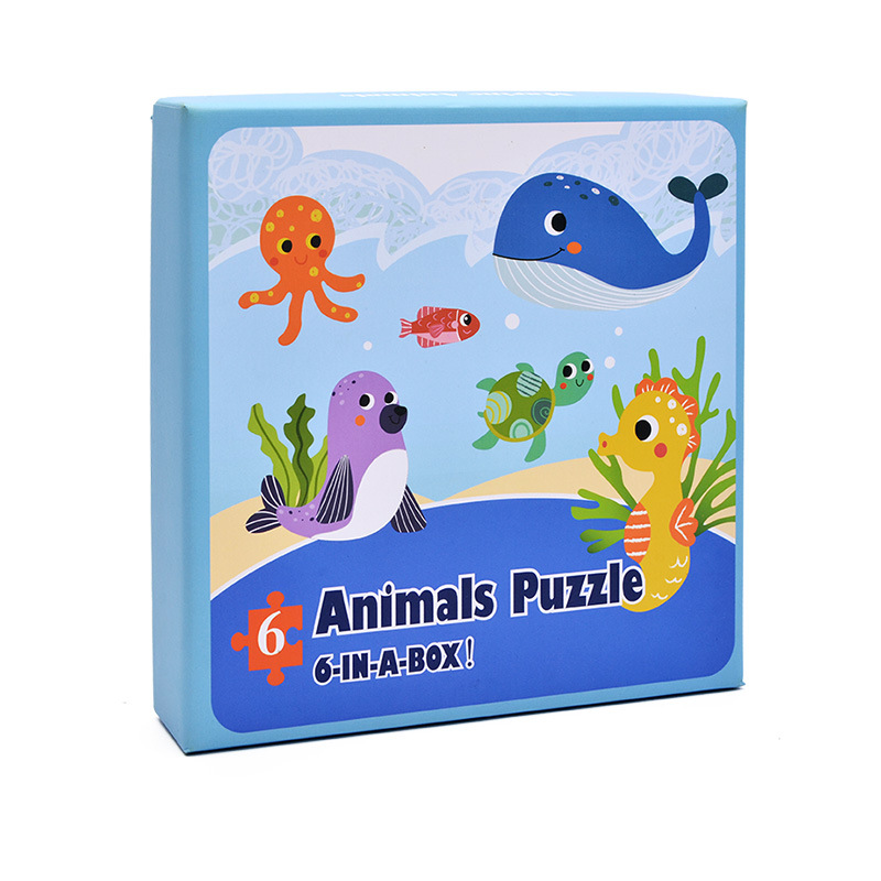 จิ๊กซอว์จับคู่ 6 ชิ้นส่วน Matching Puzzles เสริมพัฒนาการเด็กเล็ก