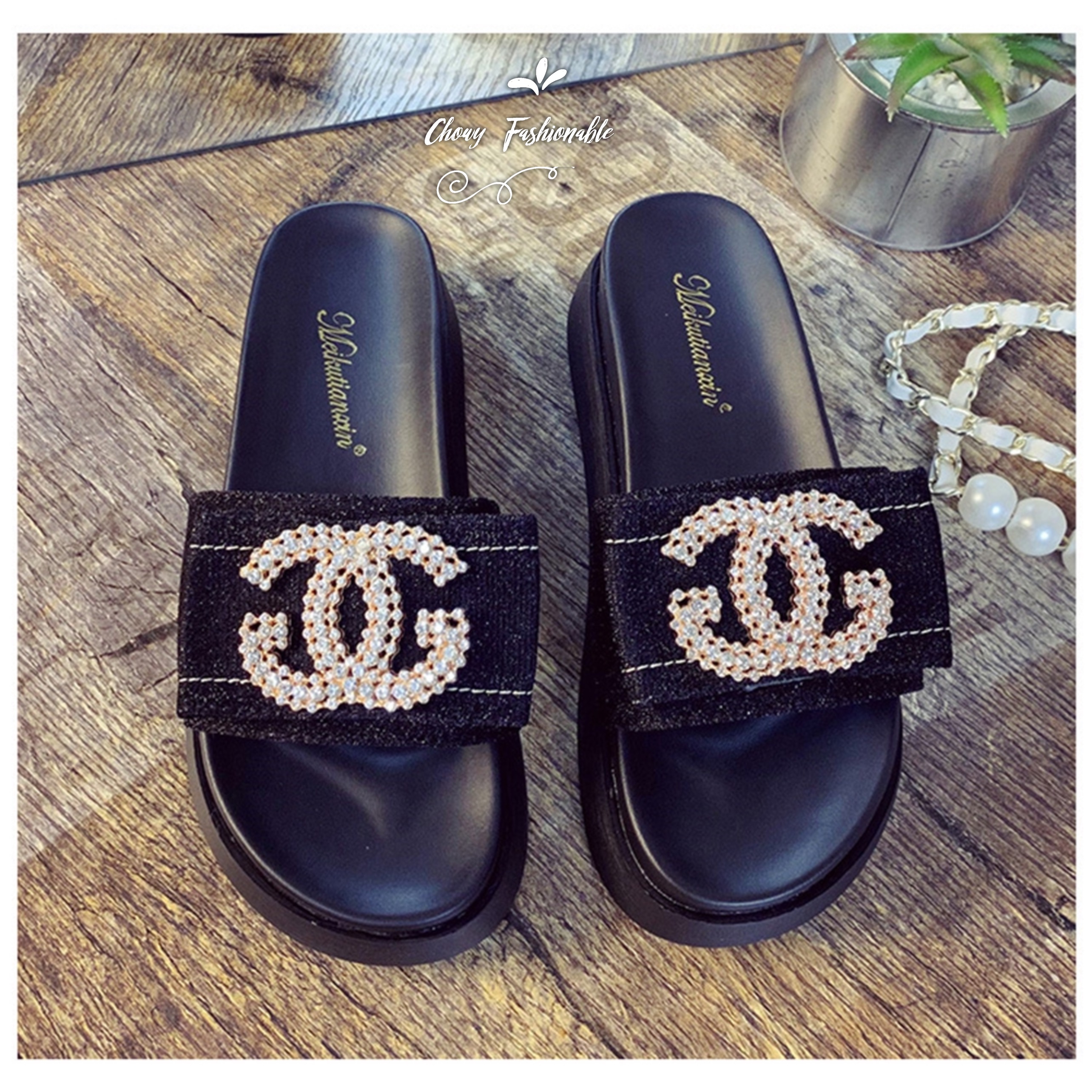 รองเท้าไซส์ใหญ่ 43-44 แตะไซส์ใหญ่ พื้น PU หนา 4 ซม งานเกาหลี CHOWY KR0976