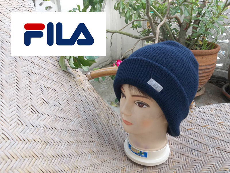 หมวกไหมพรม FILA ไหมพรม 2 ชั้น บุผ้าฟลีซด้านในอีกชั้น