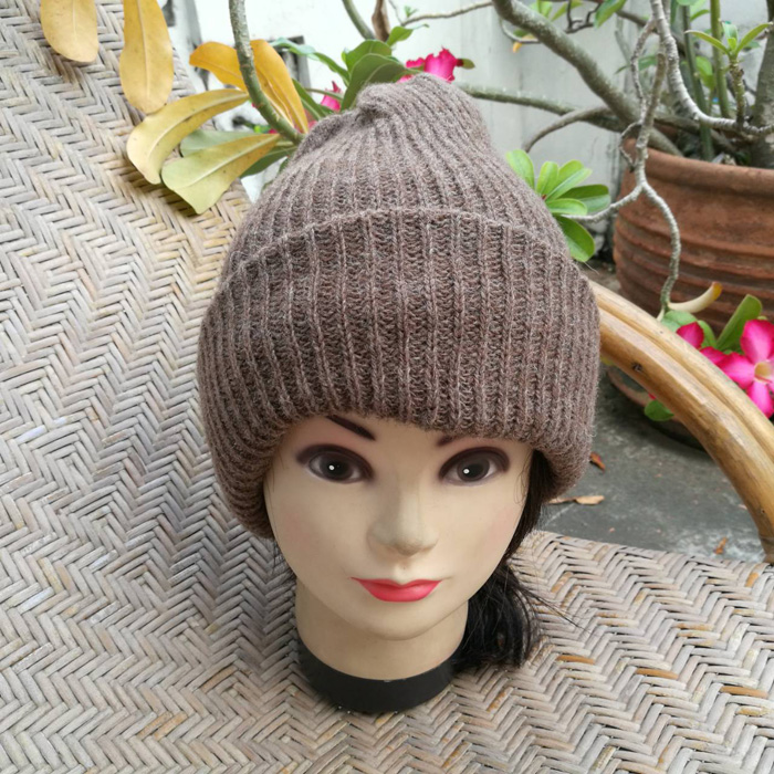 หมวกไหมพรมขนสัตว์ ทบ 2 ชั้น อุ่นถึงติดลบ /ของใหม่/