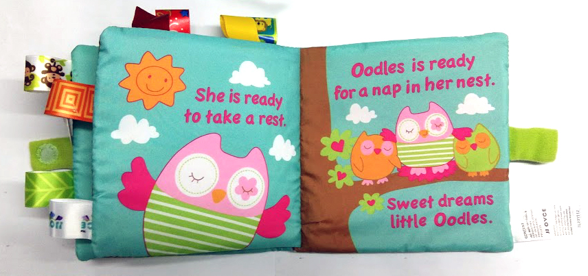 หนังสือนิทานผ้าภาษาอังกฤษริบบิ้นเสริมพัฒนาการเด็ก ชุดสัตว์น้อยแสนรัก JJOVCE