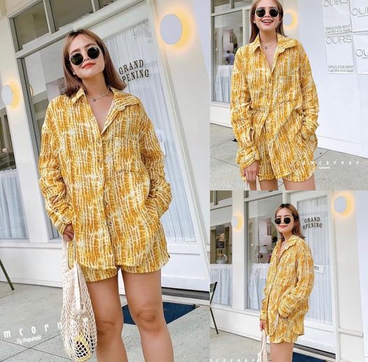 เซตเสื้อ+กางเกงขาสั้น ผ้าป่านยอยู่ เนื้อนุ่ม เนื้อผ้าใส่สบาย. . สินค้าคุณภาพ (พร้อมส่ง) ..