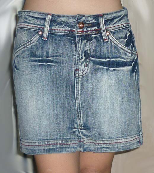 #2กระโปรงยีนส์ฟอก สวยมากแบรนด์ห้าง 32-34-13.5