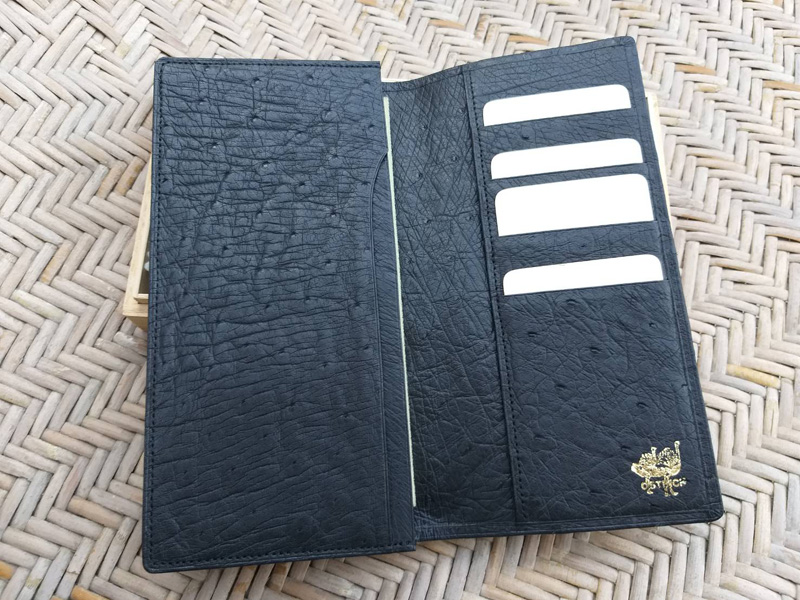 กระเป๋าใส่แบงค์ ใส่เอกสาร หนังนกกระจอกเทศ /ของใหม่/