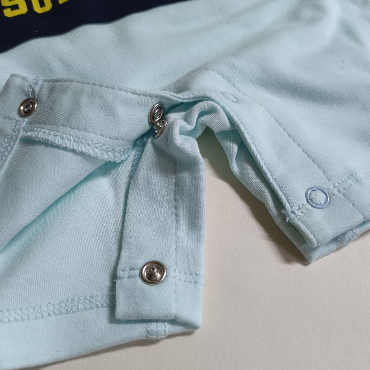 ชุดจั๊มสูทเด็ก แบรนด์แท้ Cuddle me สีกรมสลับสีฟ้าอ่อน ลายลิง Future 80 SuperStar