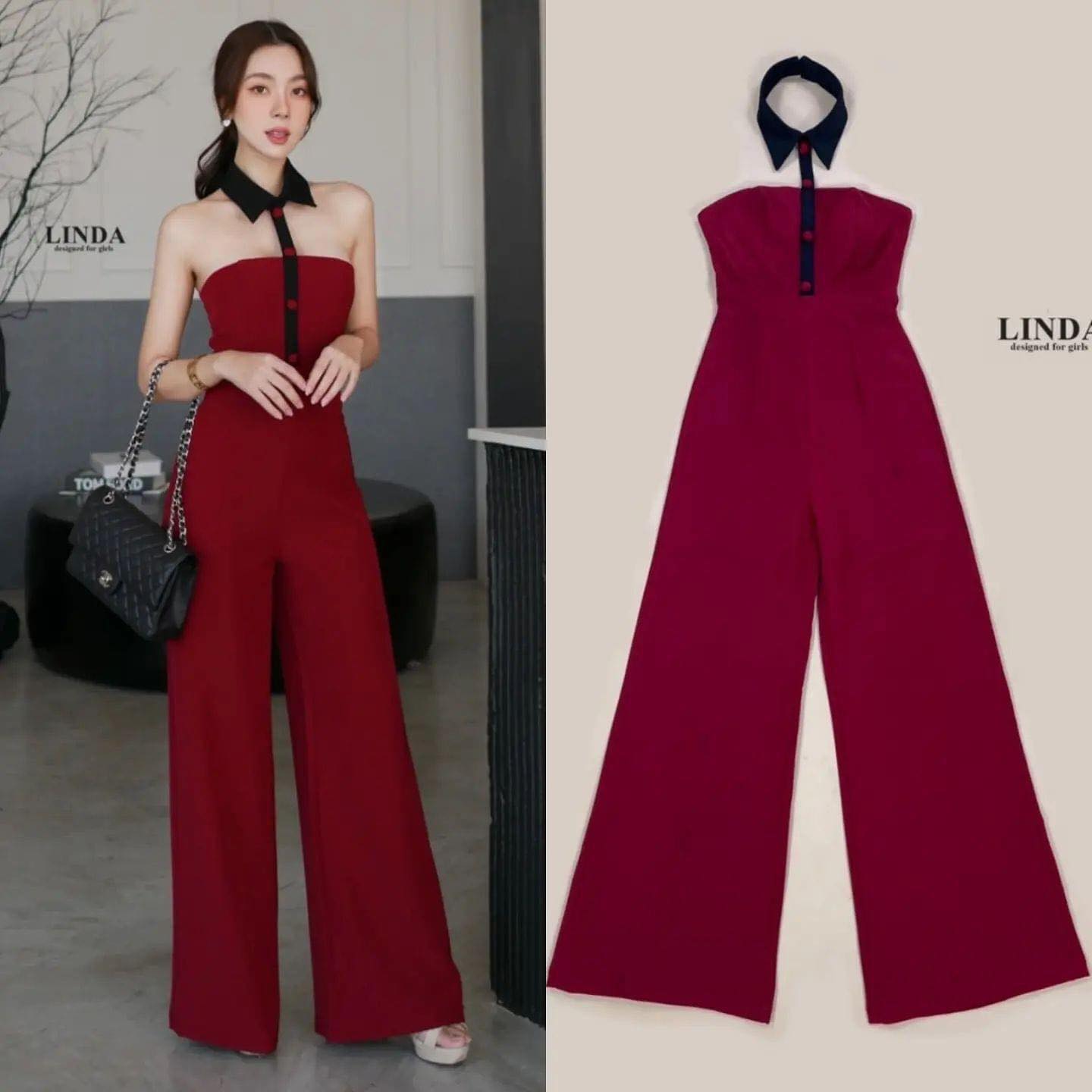 จั้มขายาวสีแดง คริสมาสนี้จัดชุดนี้เลยค่ะ เรียบหรูดูแพง ฟิวคุณหนูออกมาดินเนอร์ที่สุด มีฟองน้ำผ้าทิ้งตัวดีมากๆ. สินค้าคุณภาพ (พร้อมส่ง)