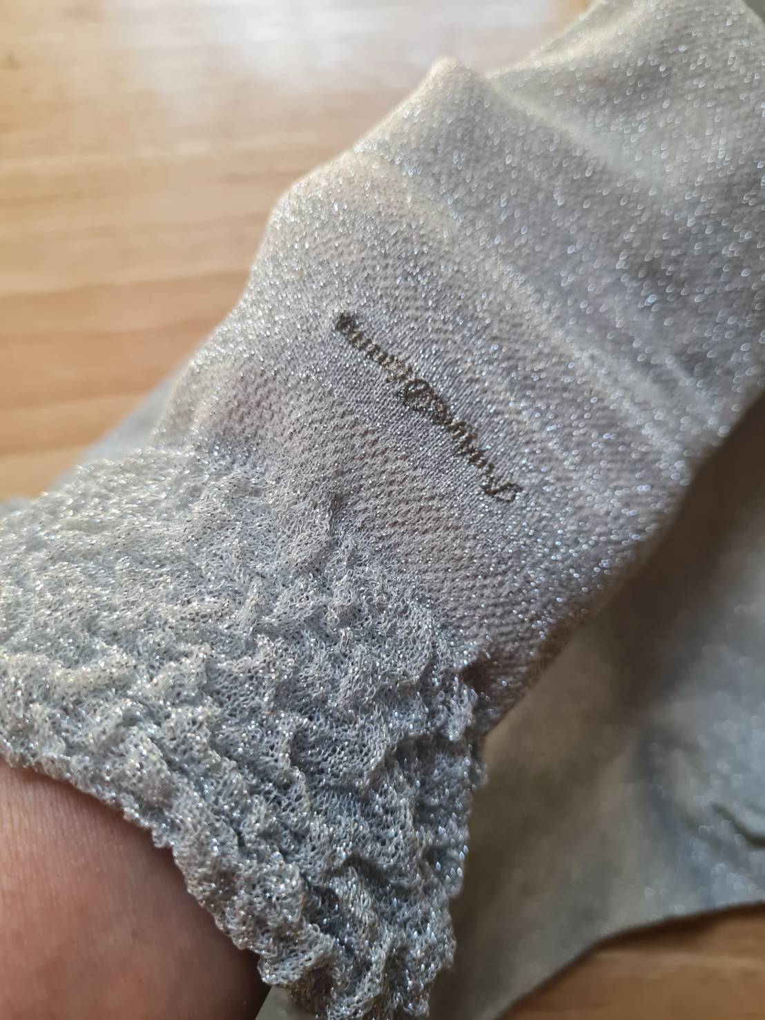 ถุงเท้าแฟชั่น เนื้อดีมาก สีเทากลิตเตอร์