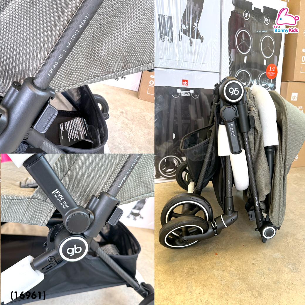 (16961) gb (จีบี) FYN Plus รถเข็นเด็ก ขึ้นเครื่องได้ โครงคาบอน แข็งแรงกว่าเดิม 5 เท่า ใช้ได้ตั้งแต่แรกเกิด 0+