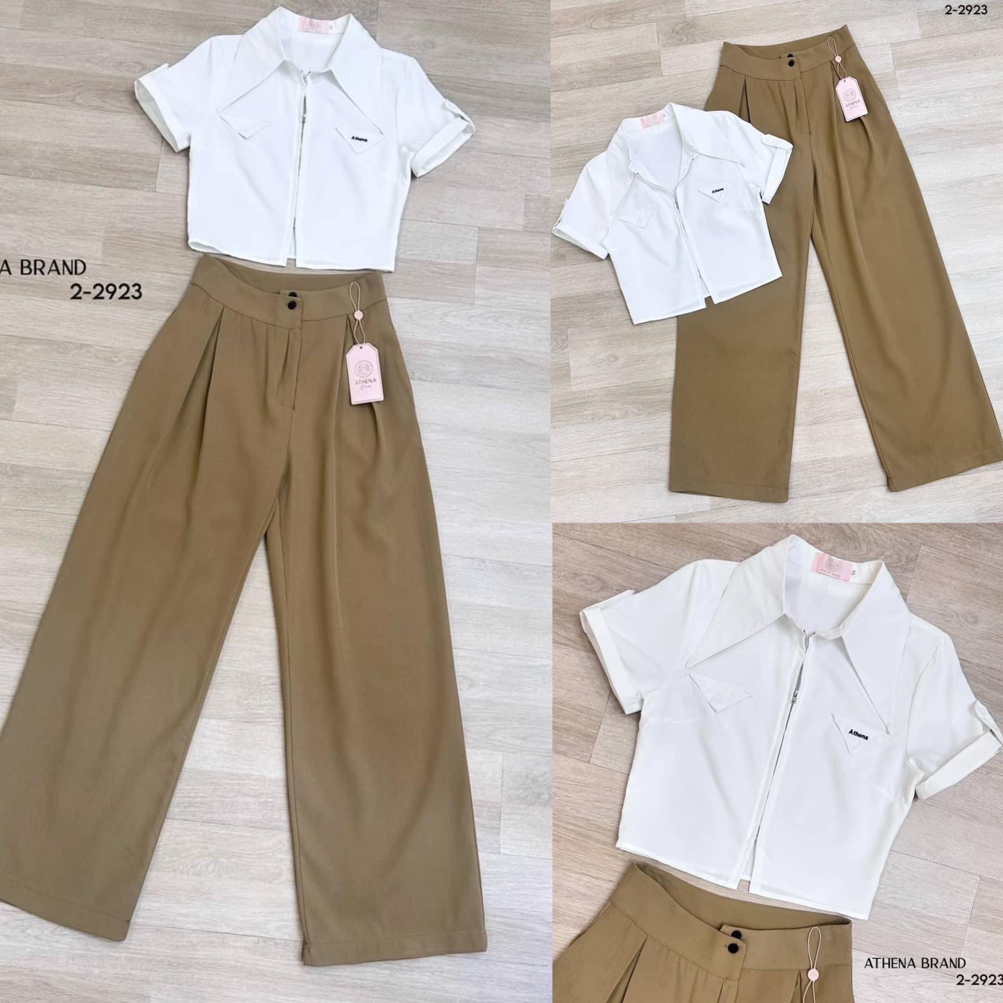 Set 2 ชิ้น เสื้อ+กางเกงขายาว ทรงสวย ใส่สบาย สินค้าคุณภาพ (พร้อมส่ง)