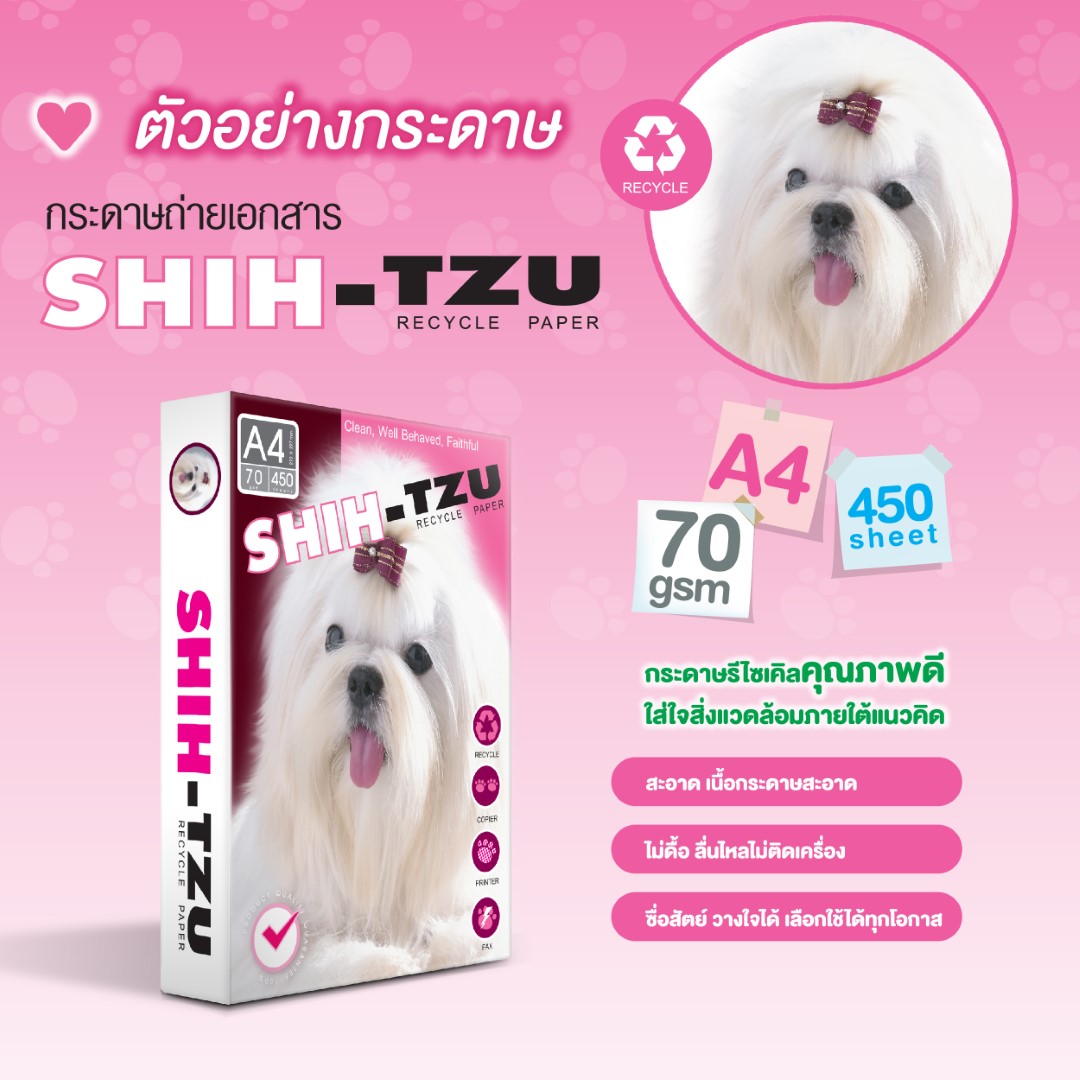 กระดาษ Shih-Tzu A4 70 แกรม (1 กล่อง)