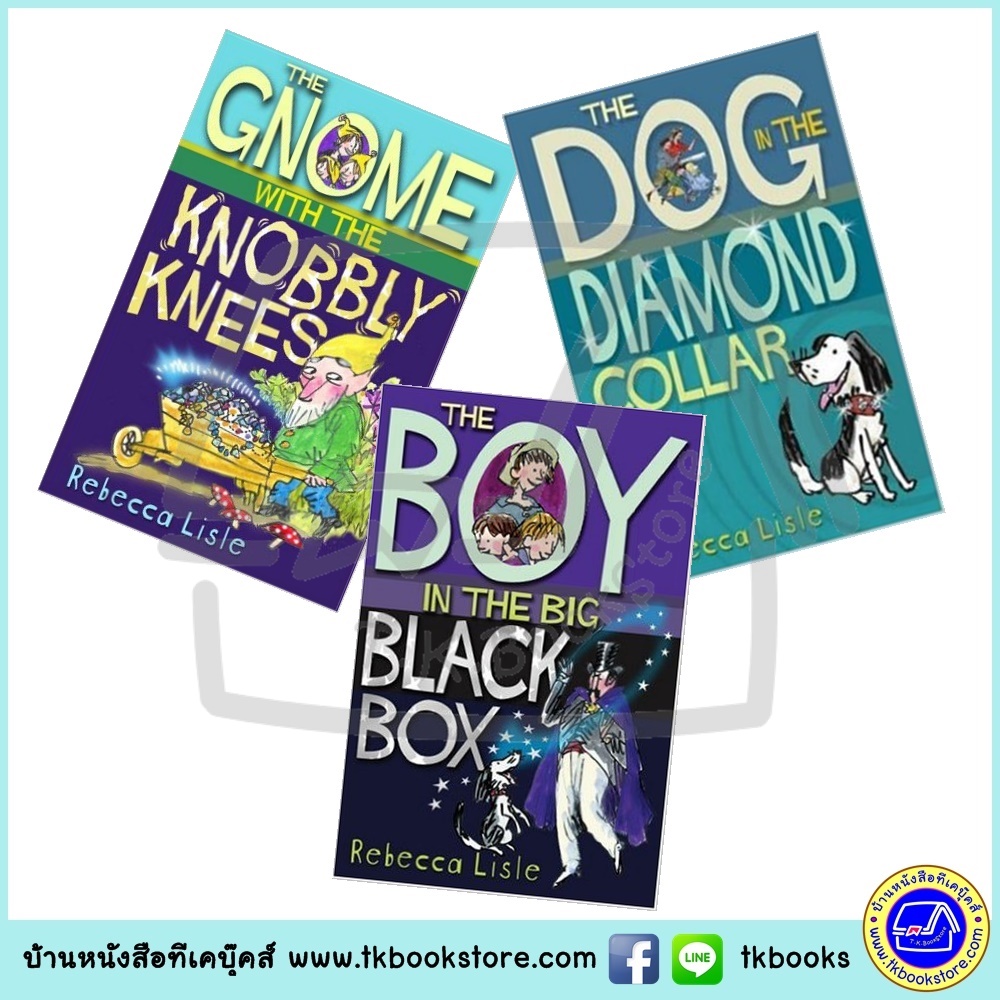 First Funny Stories : Rebecca Lisle 3 Books Collection : The Dog in the Diamond Collar, The Gnome with the Knobbly Knees, The Boy in the Big Black Box