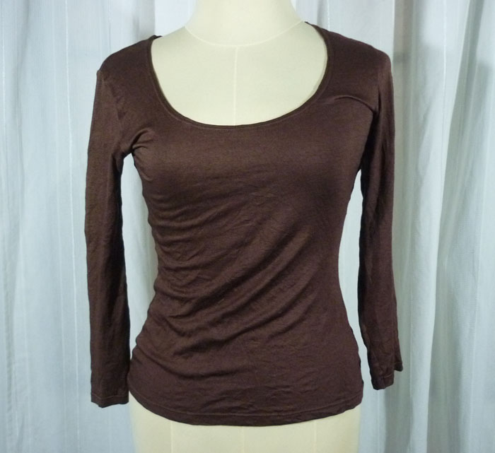 เสื้อฮีทเทคหญิง สีน้ำตาล ไซด์ S-M