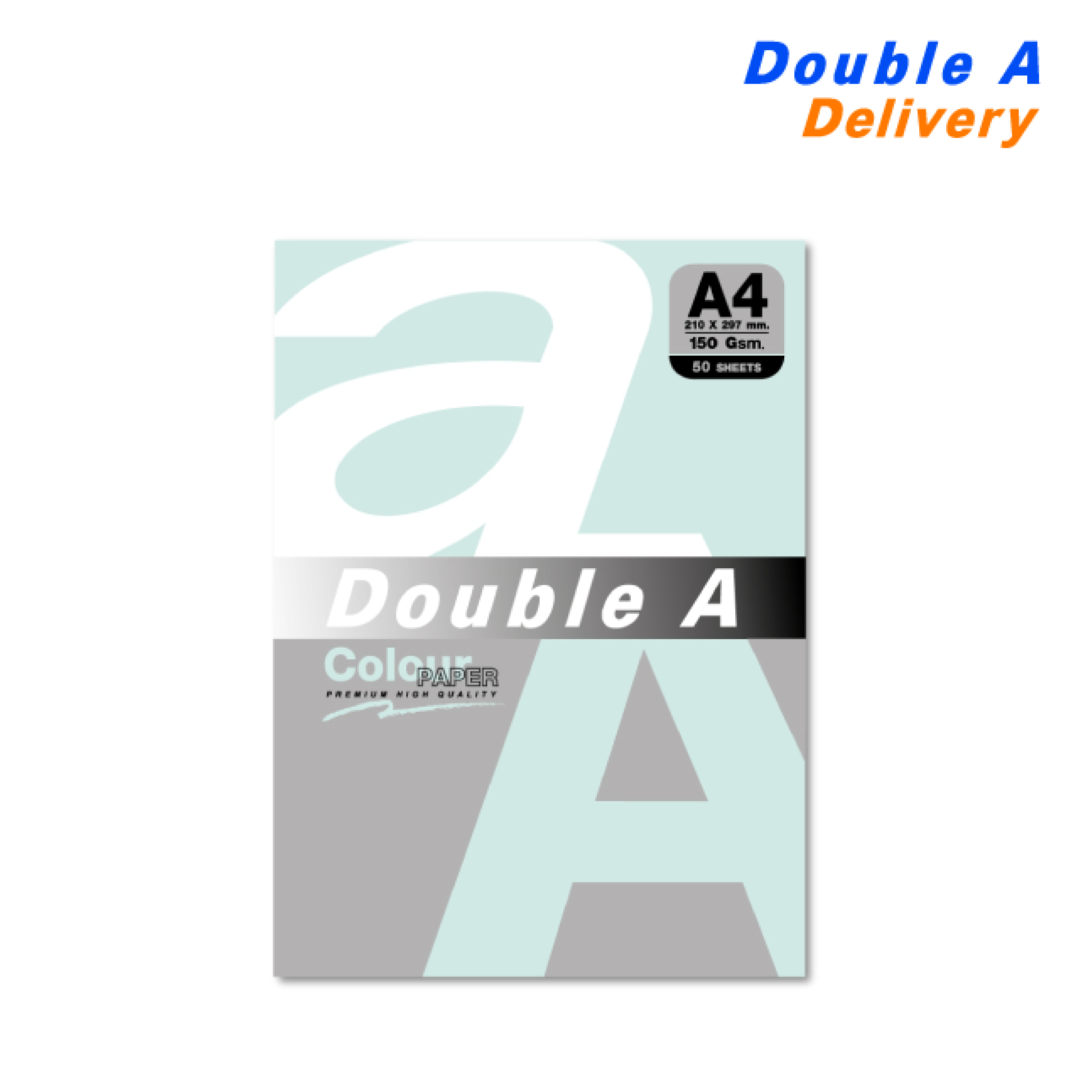 กระดาษสี / การ์ดสี A4 150 แกรม แพ็ค 50 แผ่น สีฟ้าพาสเทล