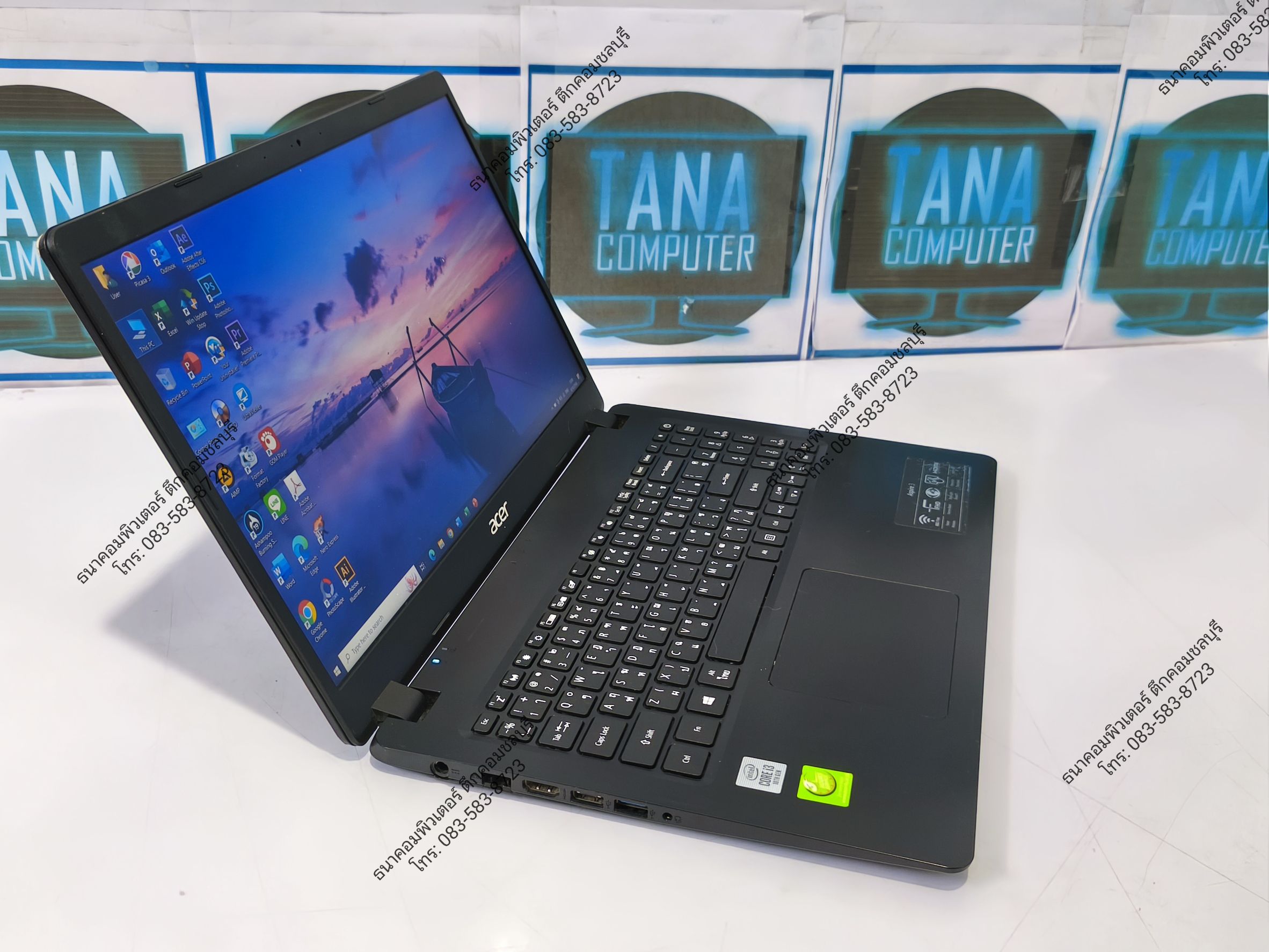โน๊ตบุคทำงานมือสอง Acer Intel I3-1005G1 Ram12GB SSD500GB