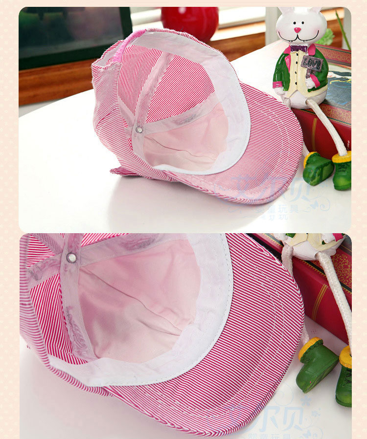 หมวกแคปเด็กอ่อน ปักรูปหน้าสัตว์ มีหูตั้ง น่ารัก ขนาด 6-18 เดือน