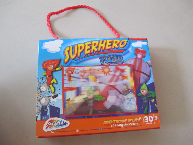 Grafix Motion Fun 3D Lenticular Puzzle : SuperHero Puzzle 30 pieces จิ๊กซอว์ภาพเคลื่อนไหว 30 ชิ้น ซุปเปอร์ฮีโร่