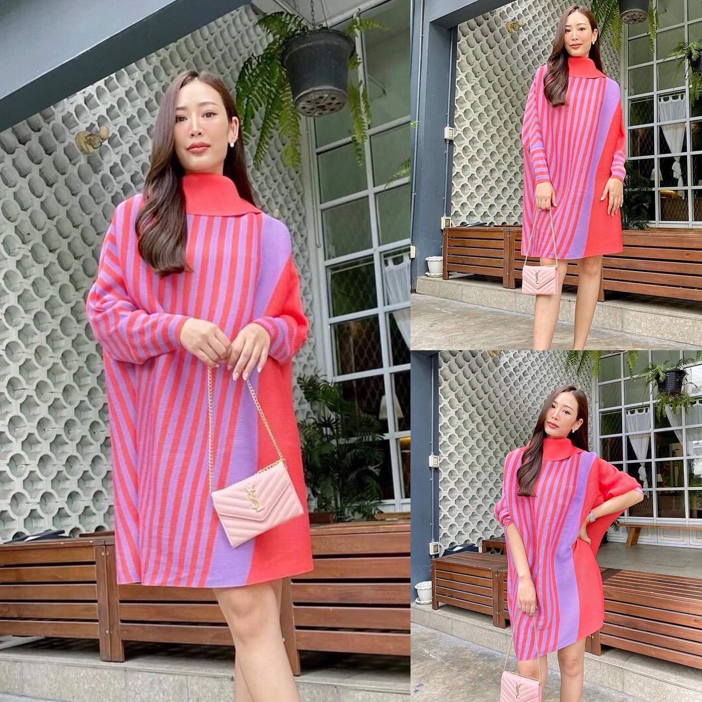 เดรสอัดพลีท ✨✨ แพทเทิร์นใหม่ โดดเด่นตรง คอปกซ้อน 2 ชั้น ให้ดู ปัง เลอค่า 💕 งานสวย นำเข้า เกรด Premium 👍🏼 สินค้าคุณภาพ (พร้อมส่ง)