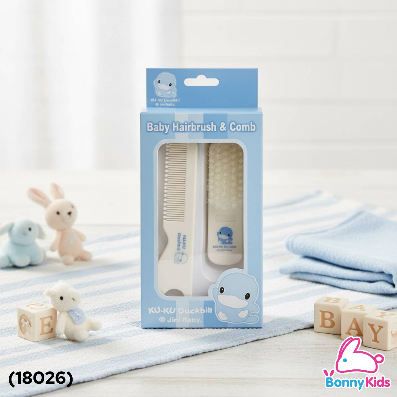 (18026) KUKU DUCKBILL ชุดหวีสำหรับทารก Baby Hairbrush & Comb Set