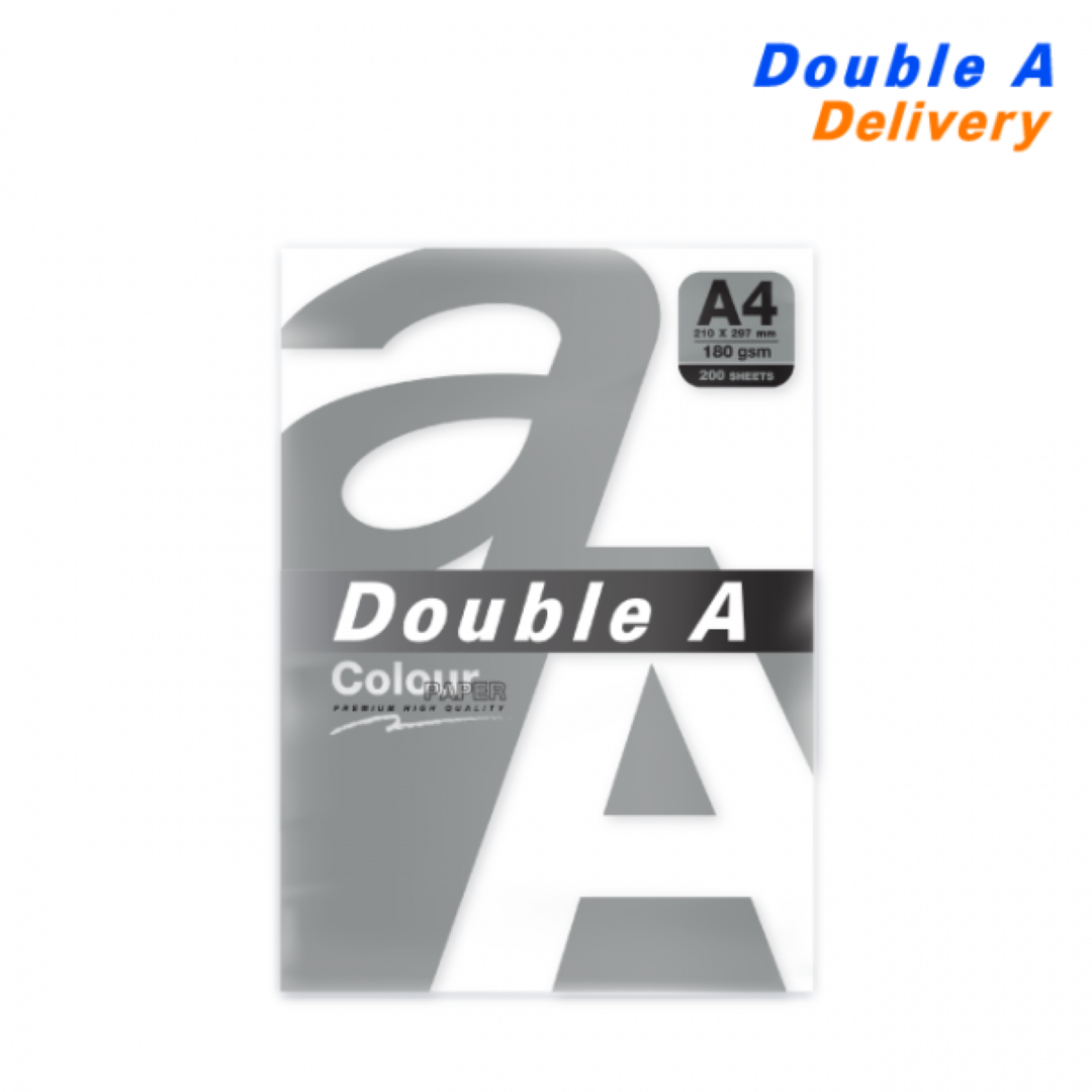 กระดาษการ์ด Double A สีขาว ขนาด A4 180 แกรม แพ็ค 200 แผ่น