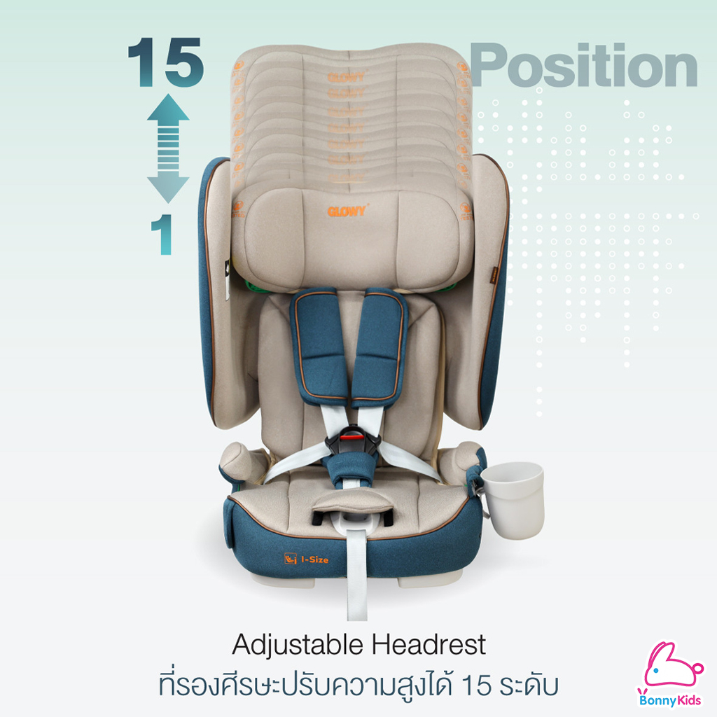 Glowy (โกลวี่) Odyssey Fix Carseat คาร์ซีทสำหรับเด็กโตที่มีส่วนสูงส่วนสูง 76-150 ซม.