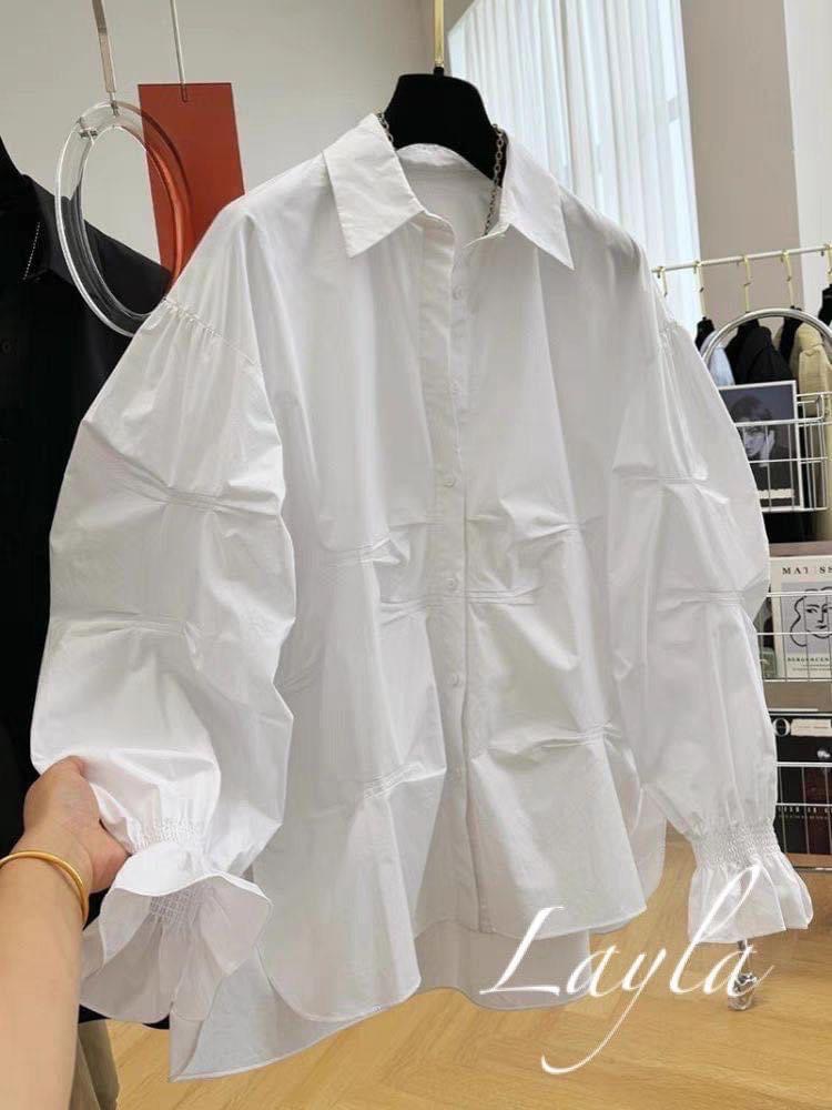 เสื้อเชิ้ตโอเว่อไซส์งานดีเทลสวยๆ ดีไซส์เก๋ๆ ผ้าคอตตอนผสมอย่างดีเย็บดีเทลอย่างดี สุดบรรยายจริงๆ ใส่สบาย : สินค้าคุณภาพ (พร้อมส่ง)