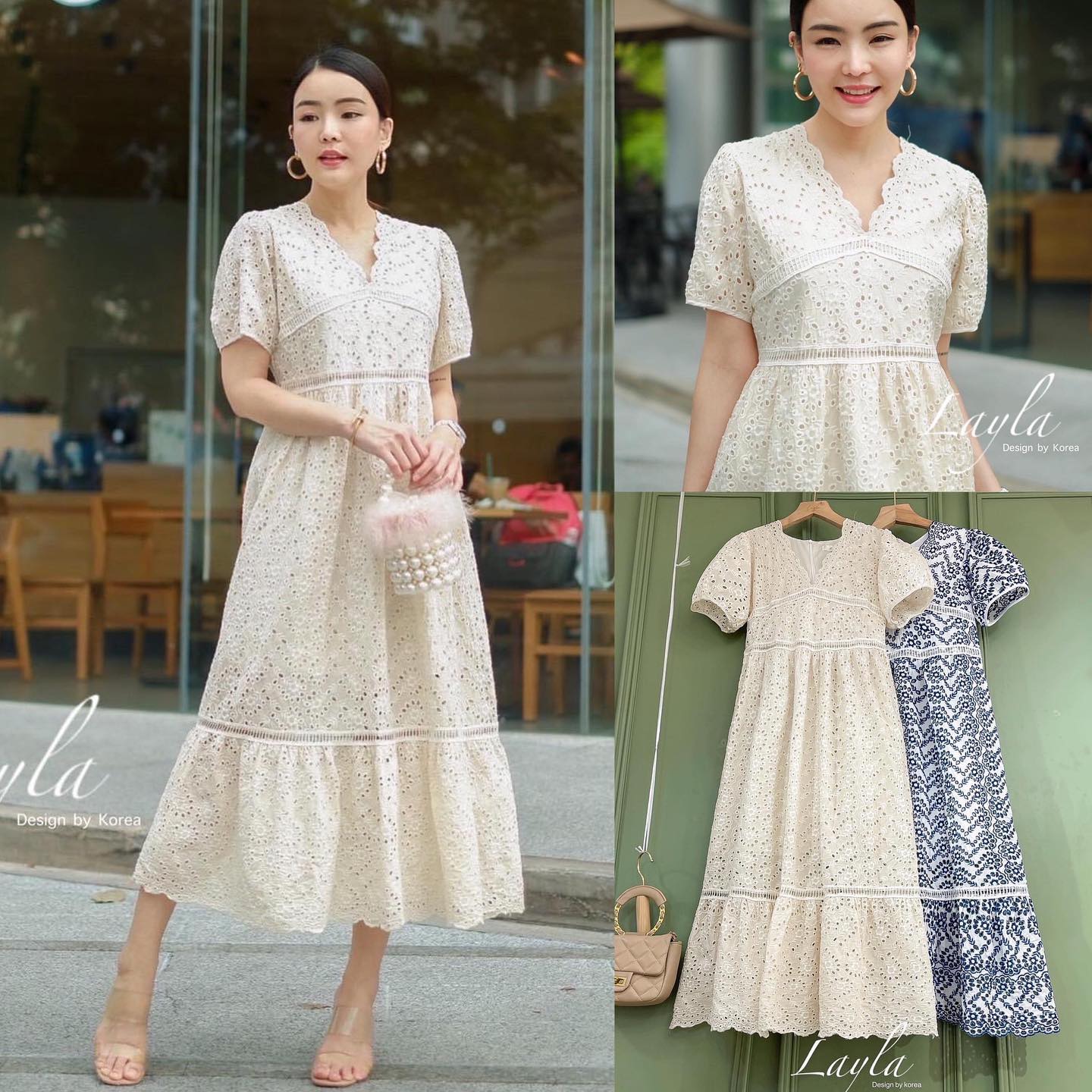 แม็กซี่ลายปักฉลุลายสวย ลายปักแน่นๆ เลยค่ะ ทรงน่ารัก คอวีใส่แล้วดูเพรียว ต่อเอวแถบลูกไม้ ชายกระโปรงระบายสวย งานมีซับในตัว สินค้าคุณภาพ (พร้อมส่ง)