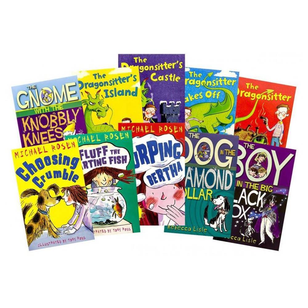 First Funny Stories : Michael Rosen & Tony Ross & Rebecca Lisle & Josh Lacey : 10 Books Collection เซตหนังสือขำขัน 10 เล่ม สำหรับวัยเริ่มอ่านด้วยตนเอง