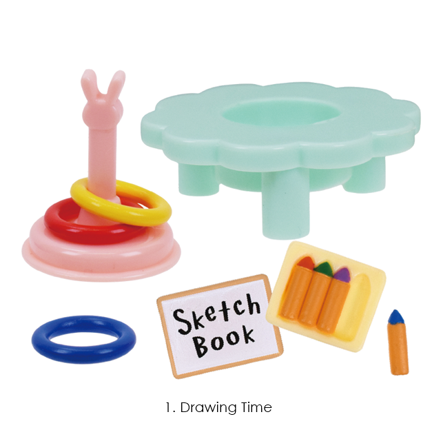 กาชาปองซิลเวเนี่ยน Sylvanian Families Forest Kindergarten ครบเซ็ทสี่แบบ