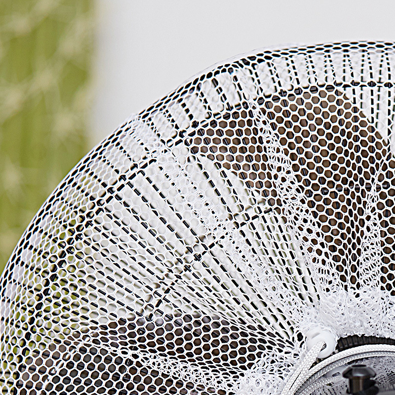 NanaBaby ผ้าคลุมพัดลม ตาข่าย ที่คลุมพัดลม หน้ากว้าง 16-18 นิ้ว ป้องกันนิ้วเด็ก สีขาว/ดำ