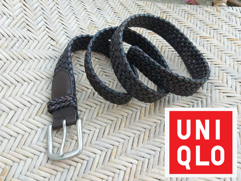 เข็มขัดหนังแท้สานขัด Uniqlo สวยน่ารักมาก