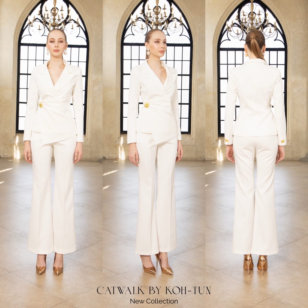 เซตสูทป้ายหน้า +กางเกงทรงขาม้า เนื้อผ้าเกรดเอ ผ้าสวยใส่สบาย ตัวสูทเป็นทรงเข้ารูป ใส่สบาย สินค้าคุณภาพ (พร้อมส่ง)