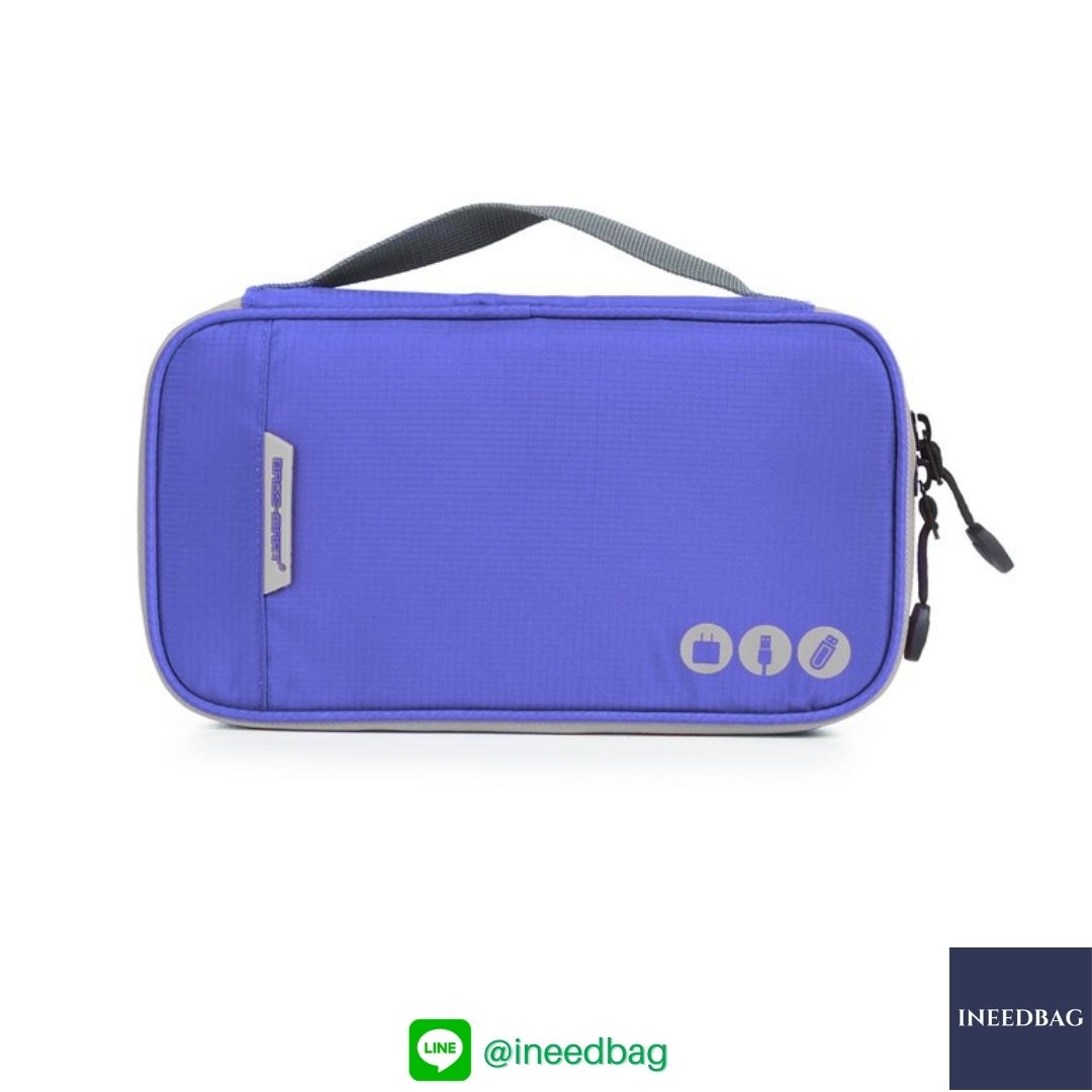 ฺBagsmart กระเป๋าจัดระเบียบอิเล็กทรอนิกส์ กระเป๋าใส่สายชาร์จ กระเป๋าใส่ฮาร์ดดิสก์ กระเป๋าใส่อุปกรณ์ไอที มีสองชั้น ช่องเยอะพิเศษ มีหูหิ้วพกพาสะดวก (น้ำเงิน)