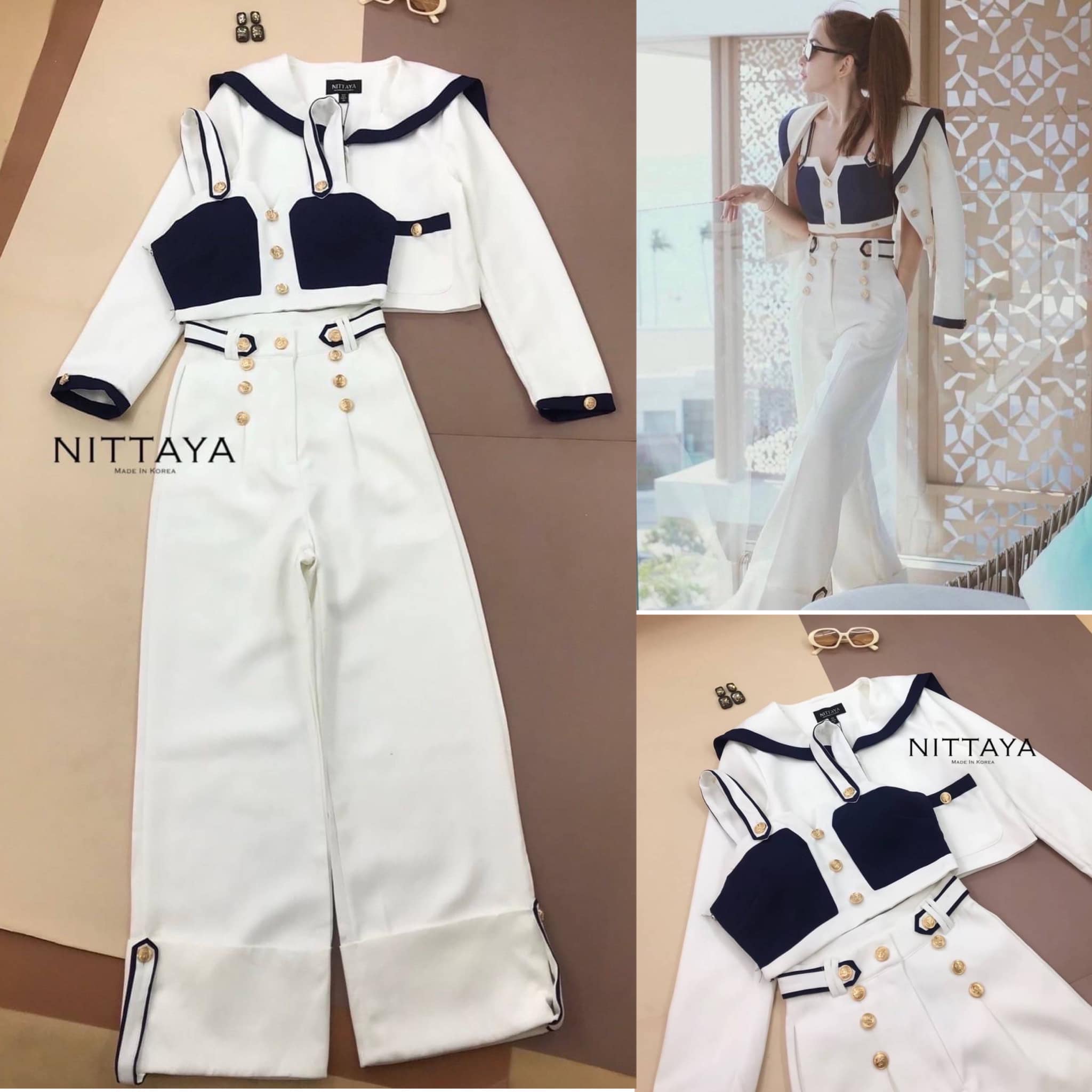 เซตเสื้อ+สายเดี่ยว+กางเกงขายาว รุ่นนี้มีมาทั้งหมด 3ชิ้น งานจริงผ้าดีเวอร์ สินค้าคุณภาพ (พร้อมส่ง)