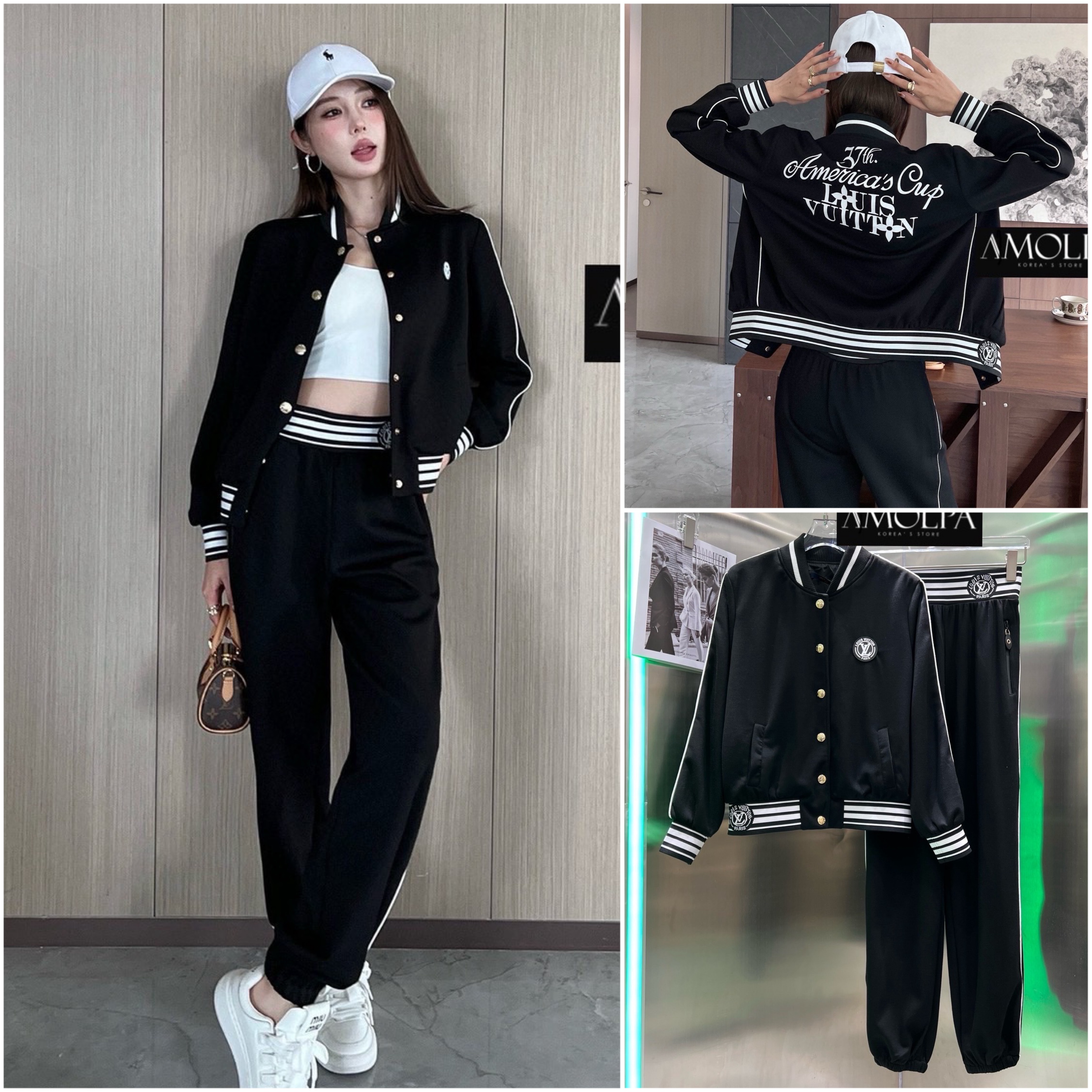 SET LV งาน hiend !! พิเศษสุดดดๆ!!! เซตหนานุ่ม งานมีน้ำหนัก เนื้อผ้าเนื้อแน่นไฮเอนสุดๆ สวยหรูดูแพง สมมง สมฐานะสุดๆ มาพร้อมกางเกงขายาว ใส่สบาย : สินค้าคุณภาพ (พร้อมส่ง)