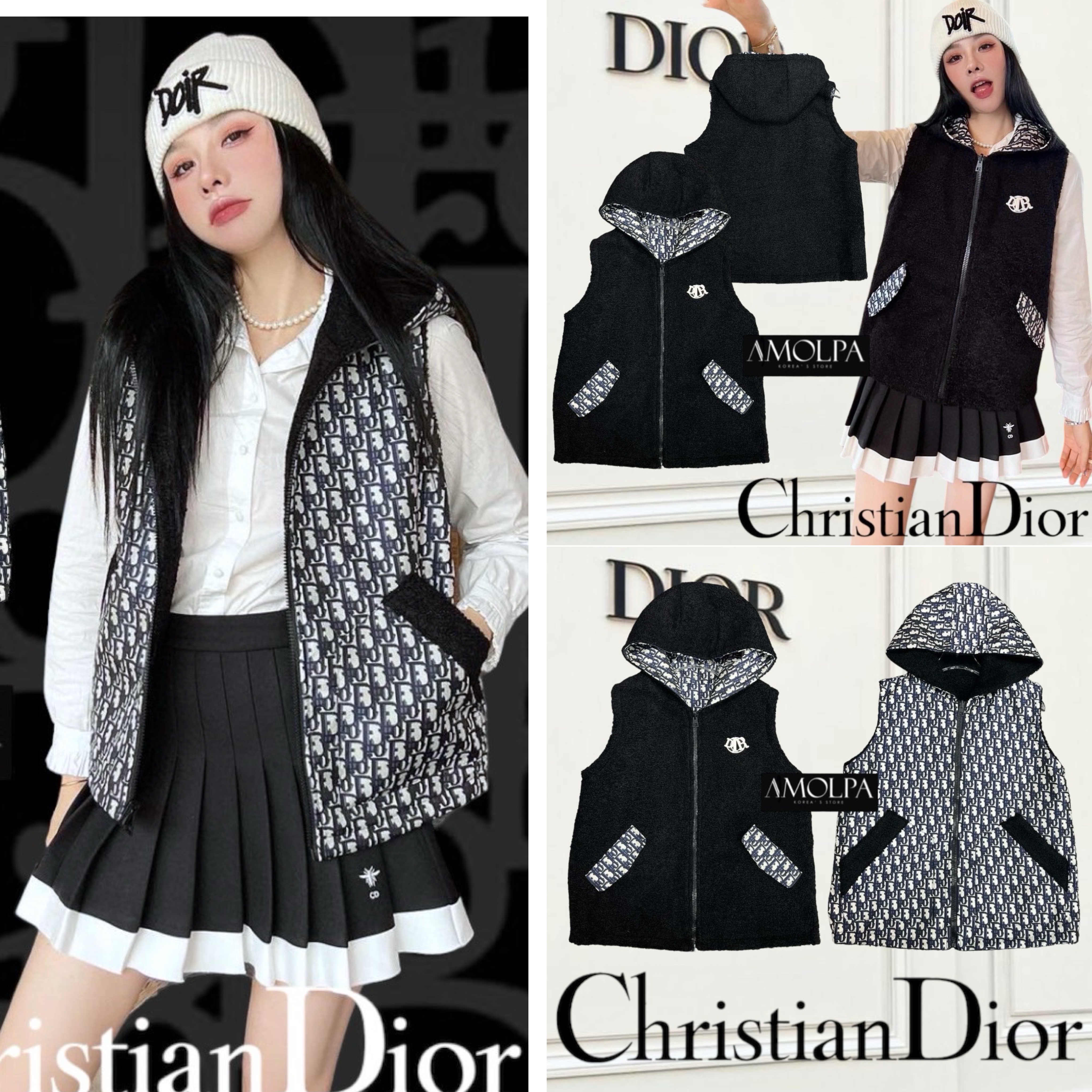 JACKET CD 2024SS ใส่ได้ 2 ด้าน ใส่ได้ทั้งชาย+หญิง งาน 1:1 จริงๆ ...ซิปปั้ม สวยเก๋ ตามช๊อปปป ใส่สบาย : สินค้าคุณภาพ (พร้อมส่ง)