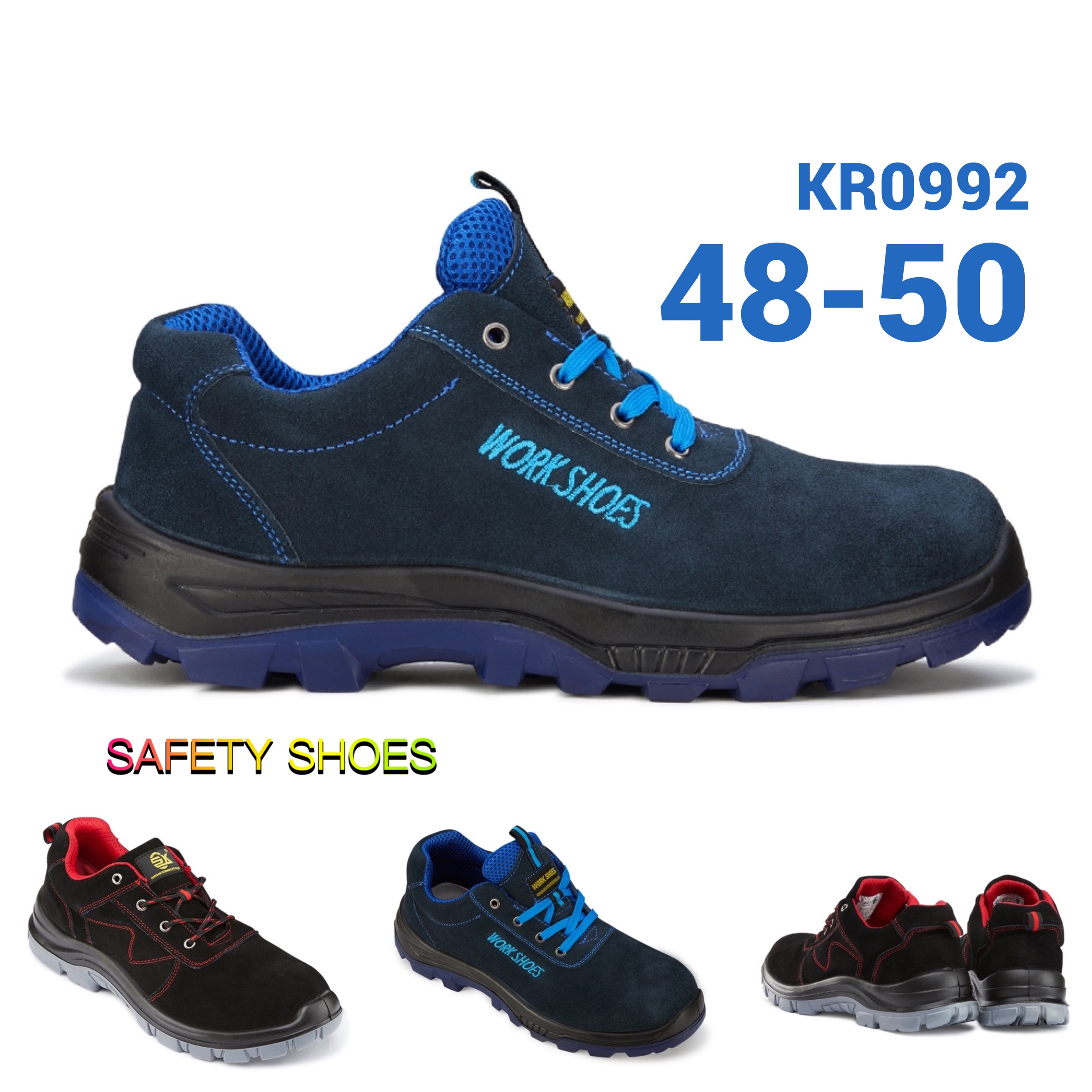 รองเท้าเซฟตี้ 48 49 50 Safety Composite Shoes เซฟตี้ไซส์ใหญ่ KR0992BL