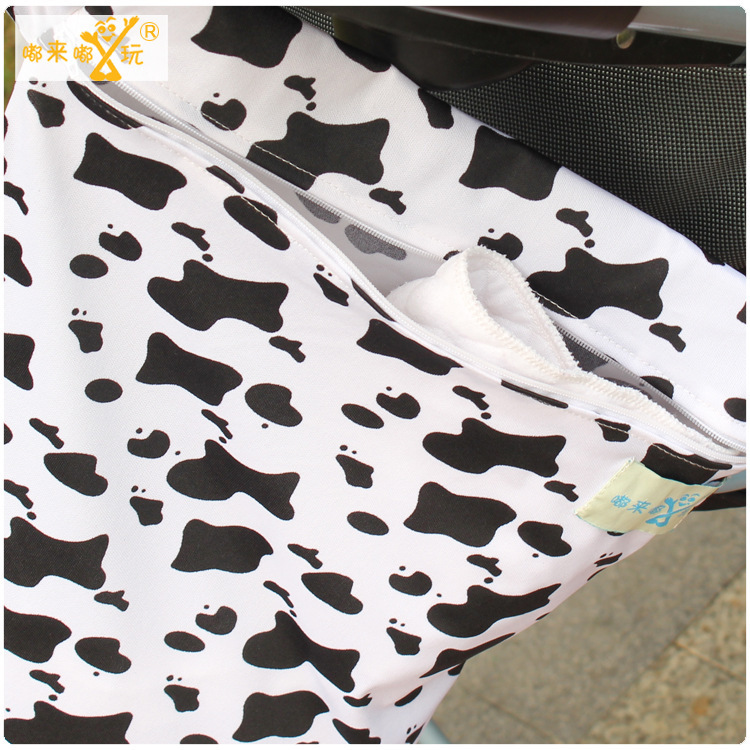 กระเป๋าใส่ผ้าเปียก ถุงผ้าเปียก ใส่กางเกงผ้าอ้อมรอซัก Baby Wet Bag