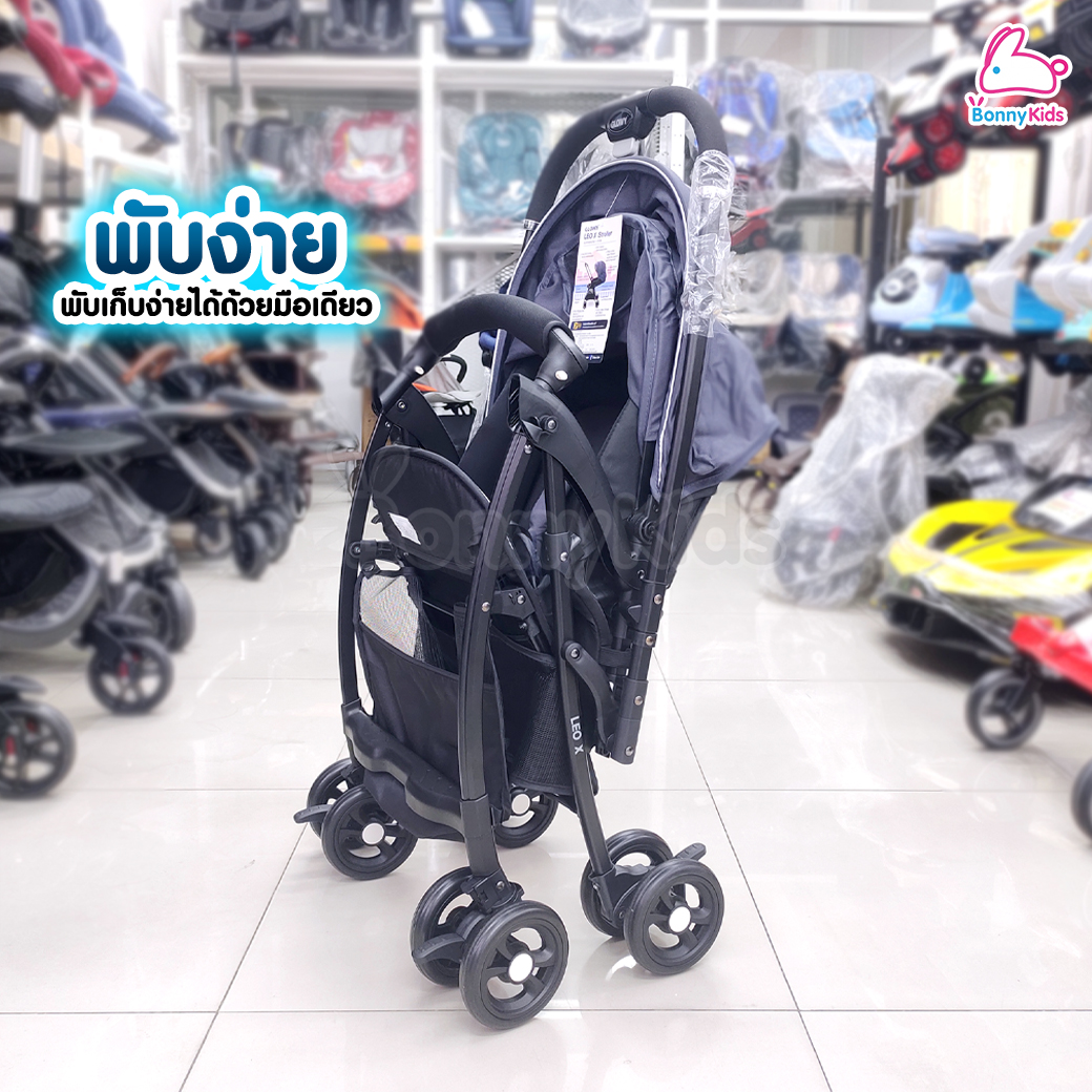 GLOWY (โกลวี่) Leo X Stroller รถเข็นเด็กดีไซน์สวย เหมาะสำหรับเด็กแรกเกิด - 36 เดือน