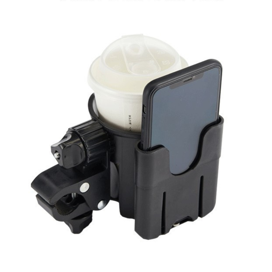 NanaBaby ที่วางแก้วน้ำ ที่วางขวดนม ติดรถเข็นเด็ก + มีช่องใส่โทรศัพท์มือถือ