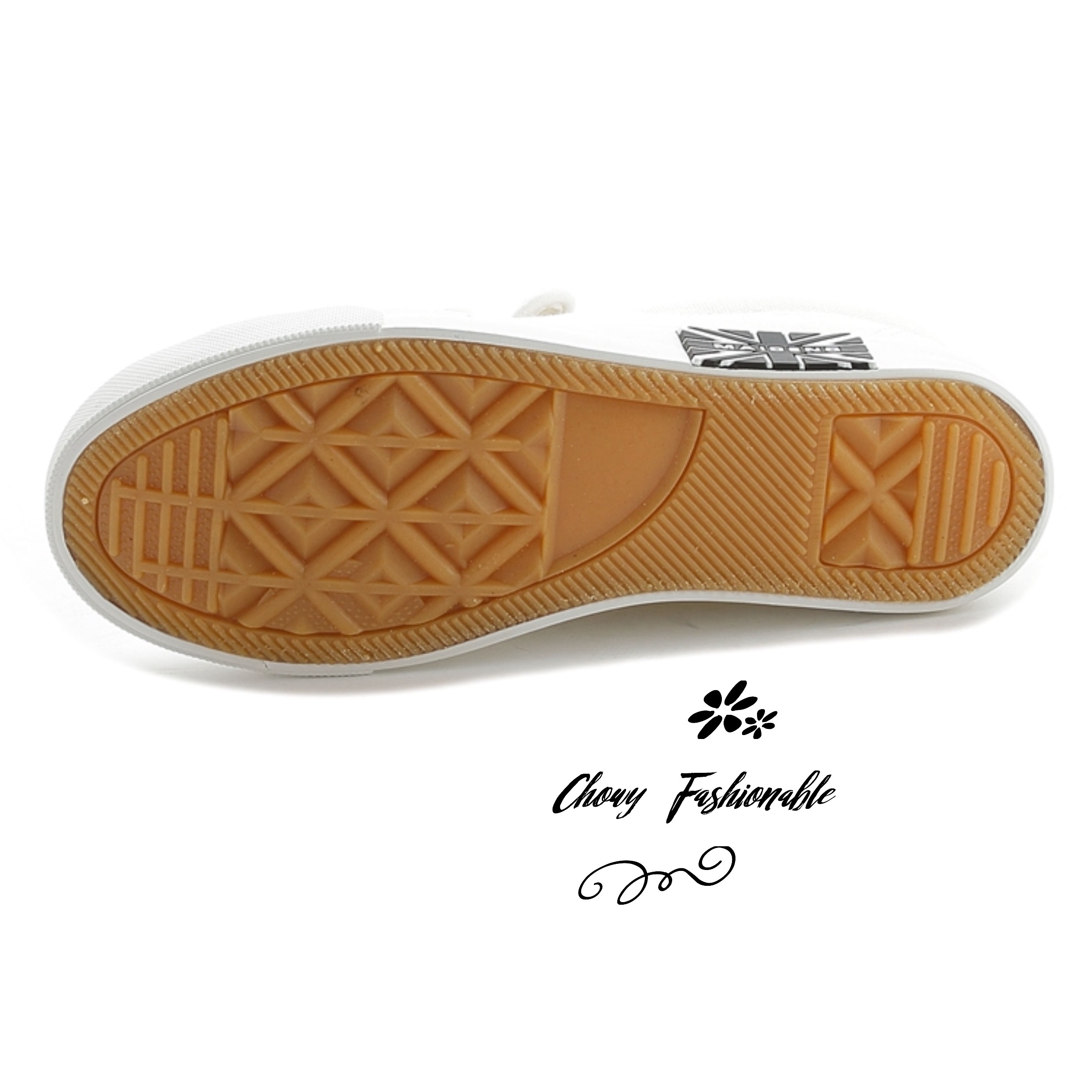 รองเท้าผ้าใบผู้หญิงไซส์ 43 EU ไร้เชือก แบบเทปติด สีขาว KR0509WH