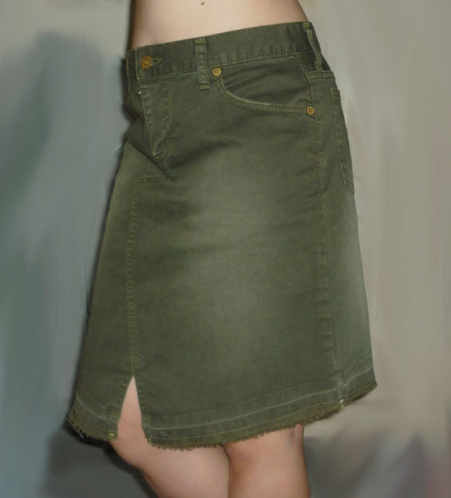 กระโปรงยีนส์ X-girl Made in Japan สวยมาก 31-37-19.5